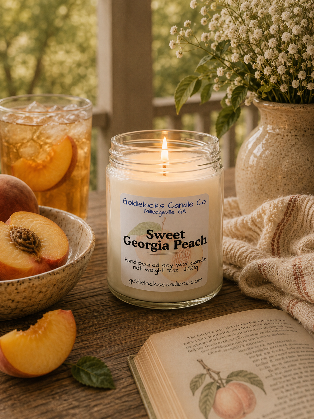 Sweet Georgia Peach Lit Candle.png
