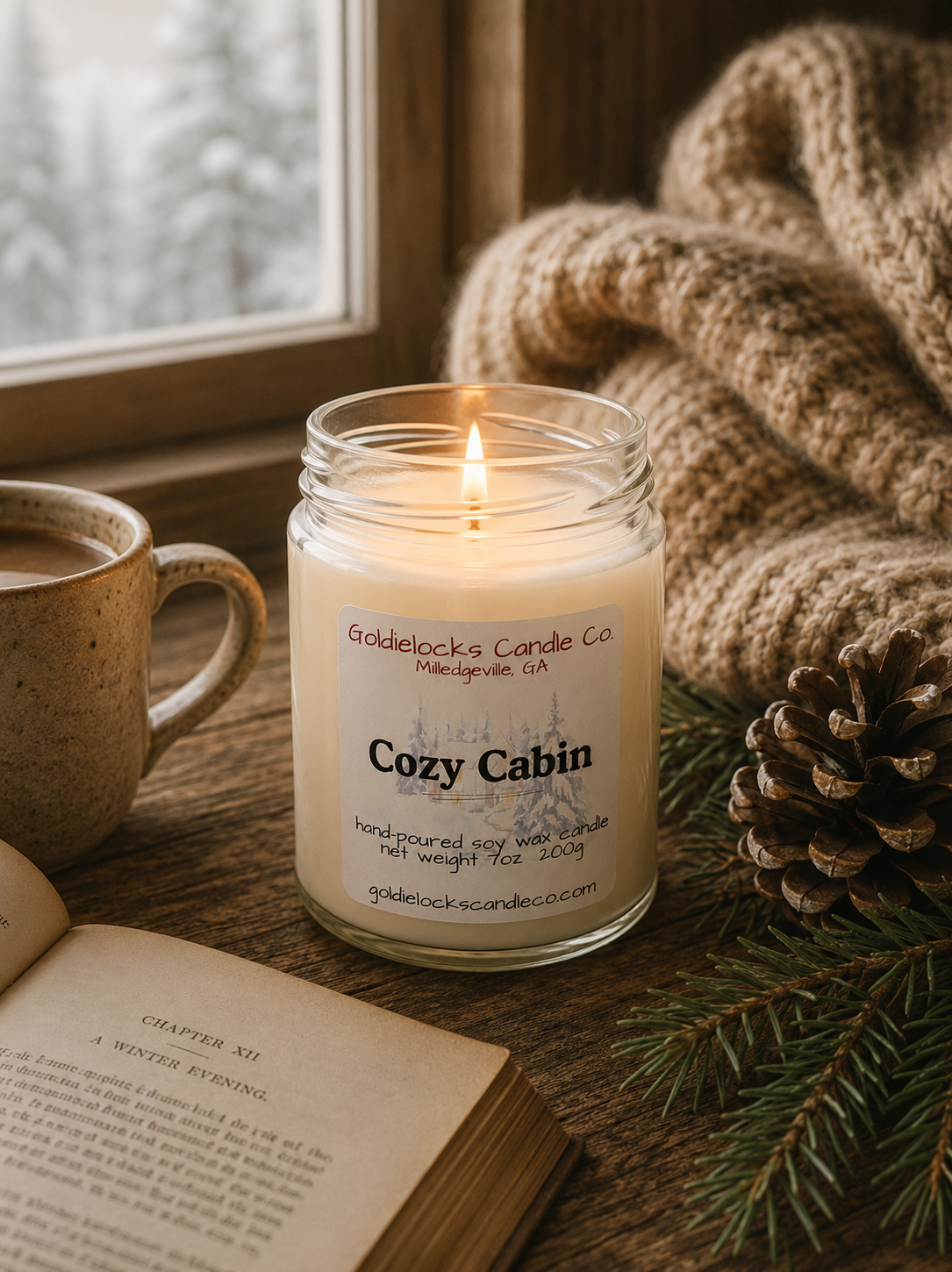 Cozy Cabin Lit Candle.png