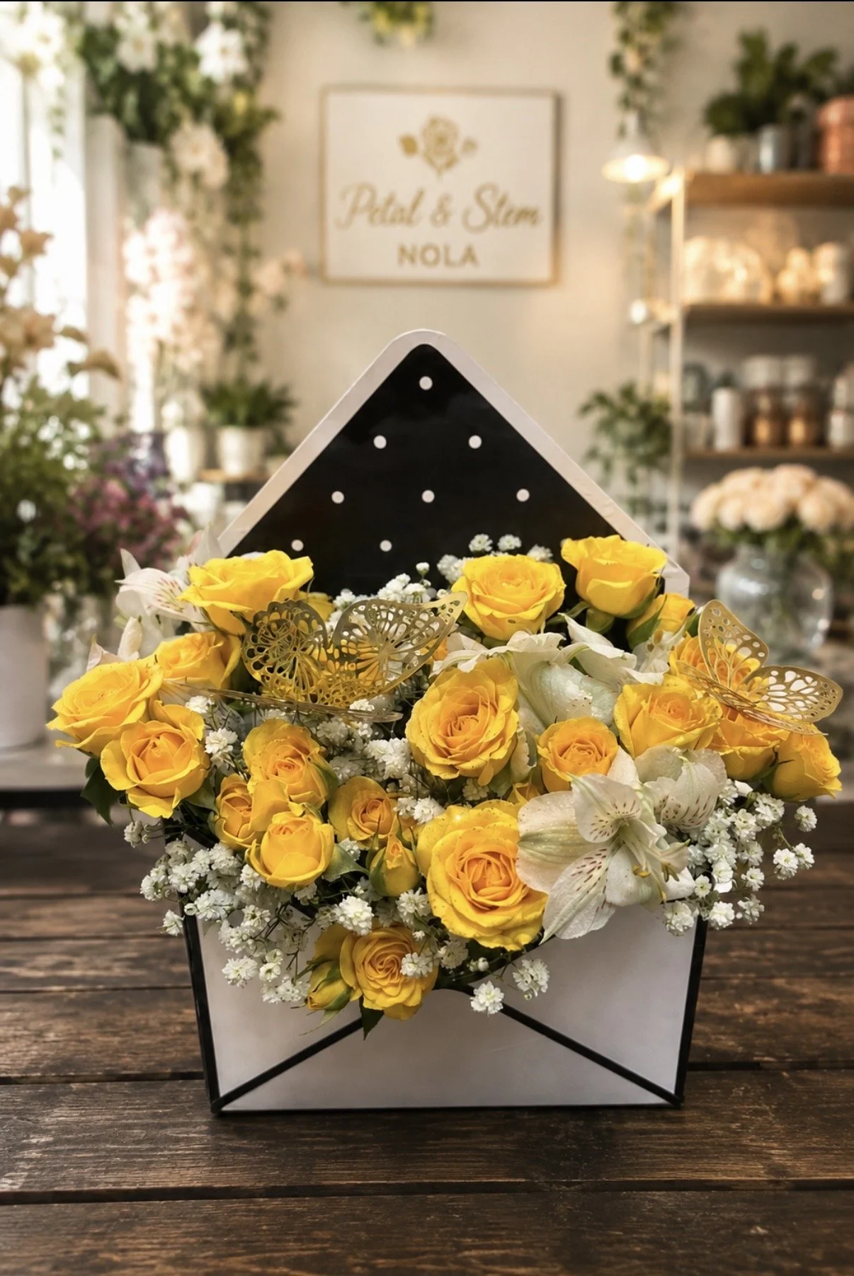 Sunshine Envelope Floral Arrangement