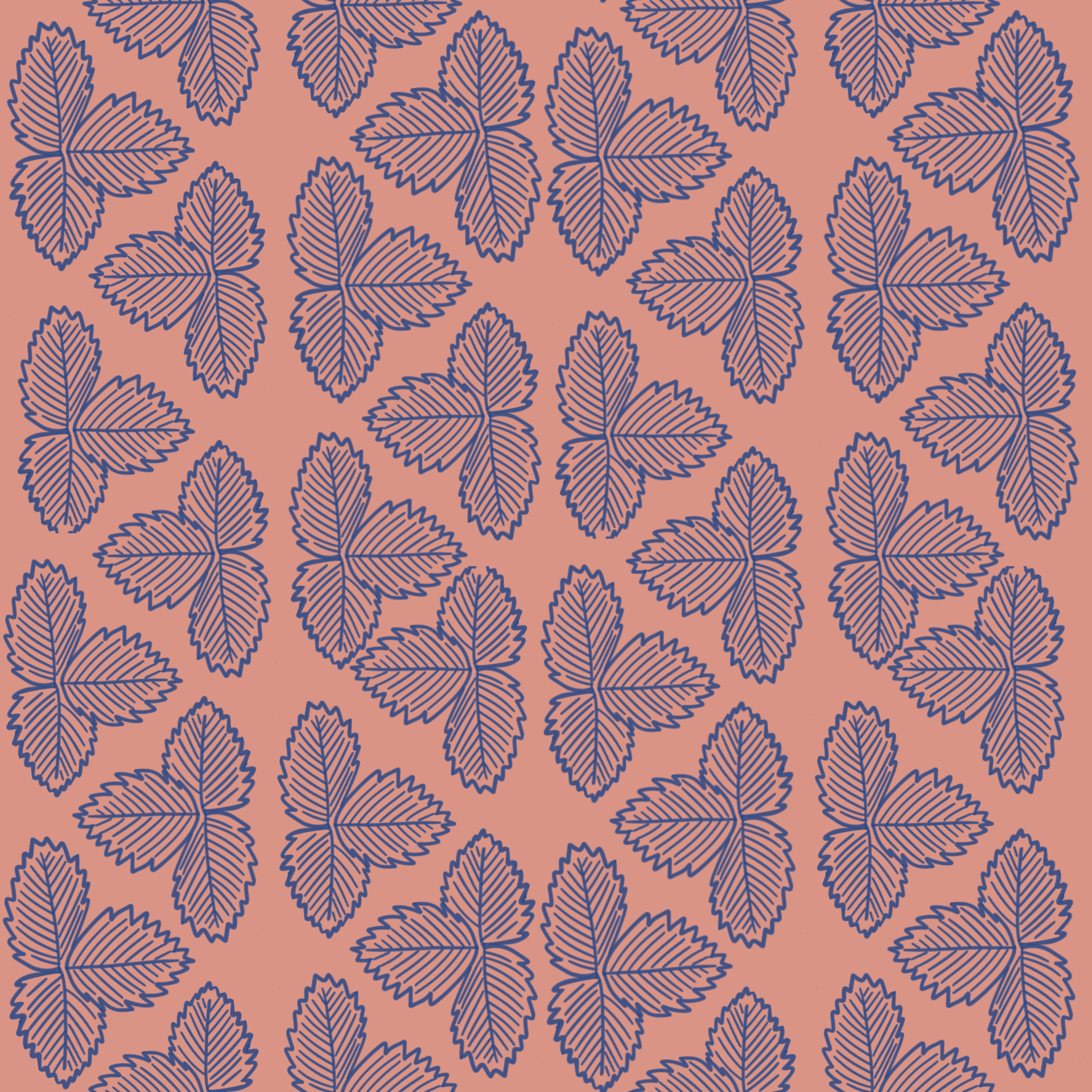 Strawberry Leaves - Pink