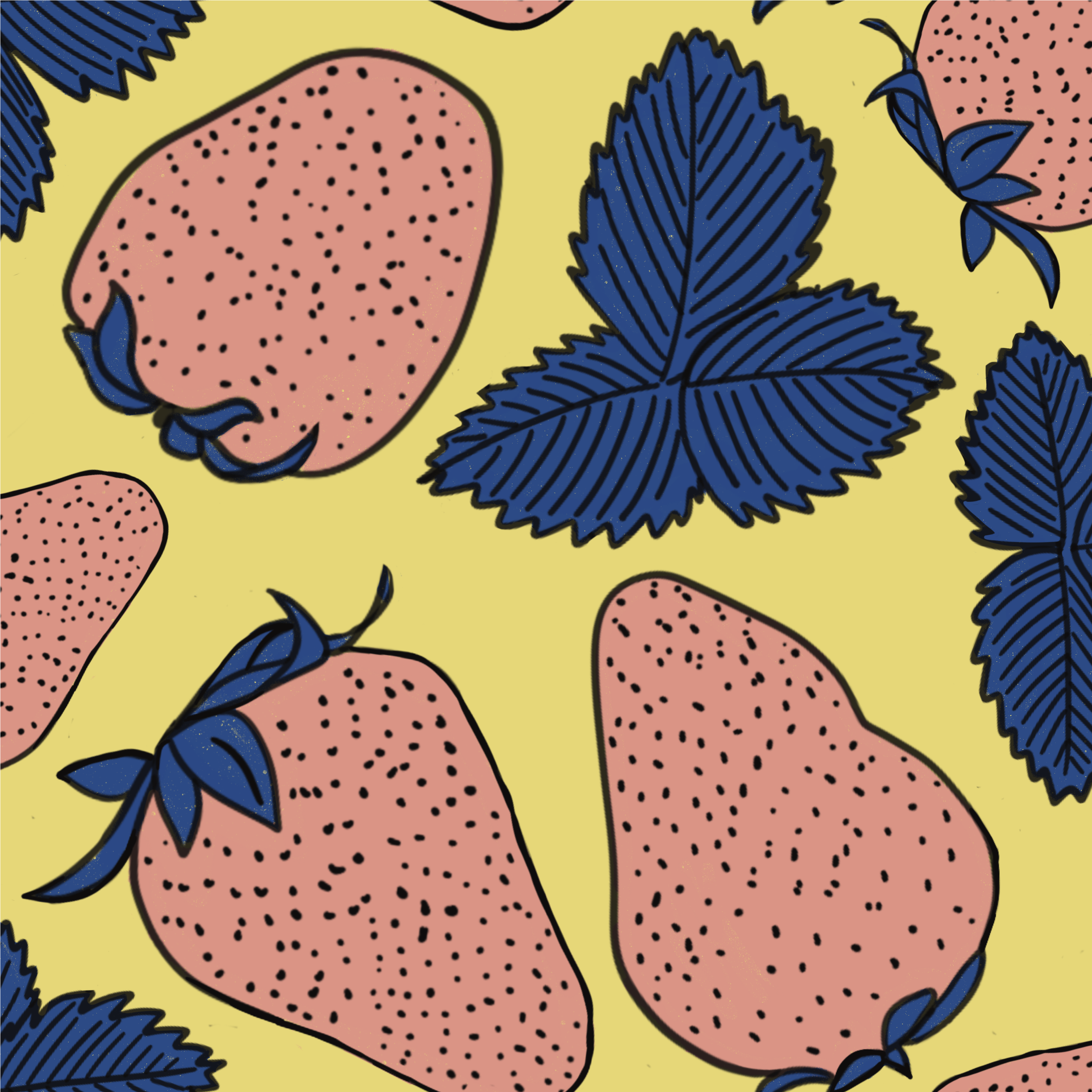Sweet Strawberries - Yellow