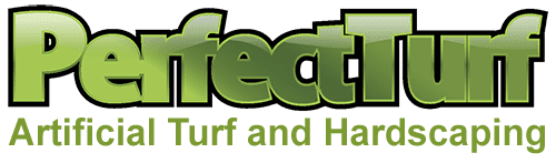 Logo for Perfect Turf, a company specializing in artificial turf and hardscaping.