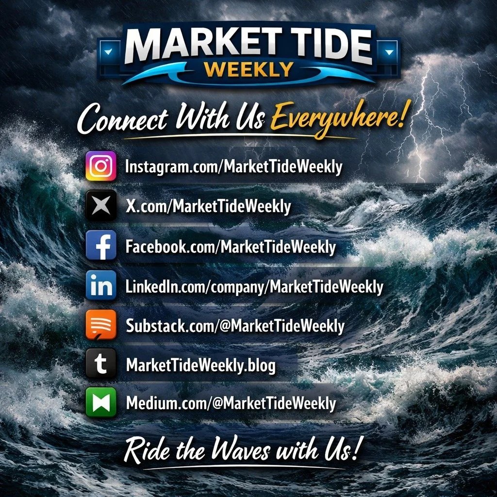 🌊 Ride the Waves with Market Tide Weekly! 
Calm analysis, no hype &mdash; just structural insight into the tides shaping microcap markets.
Connect with us across every platform and stay tuned for Tuesday&rsquo;s Market Tide Weekly and Thursday&rsquo