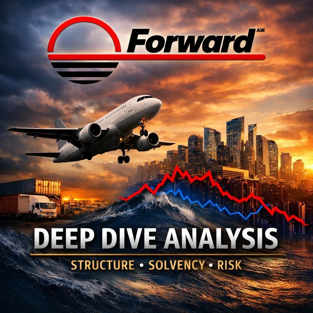 Forward Air&rsquo;s Q1 exposed the truth: thin equity, rising TRA liability, and a capital stack under real pressure.
Full breakdown in today&rsquo;s Deep Dive &rarr; Forward Air Deep Dive 
#MarketTide #DeepDive #FWRD #EarningsAnalysis MarketTideWeek