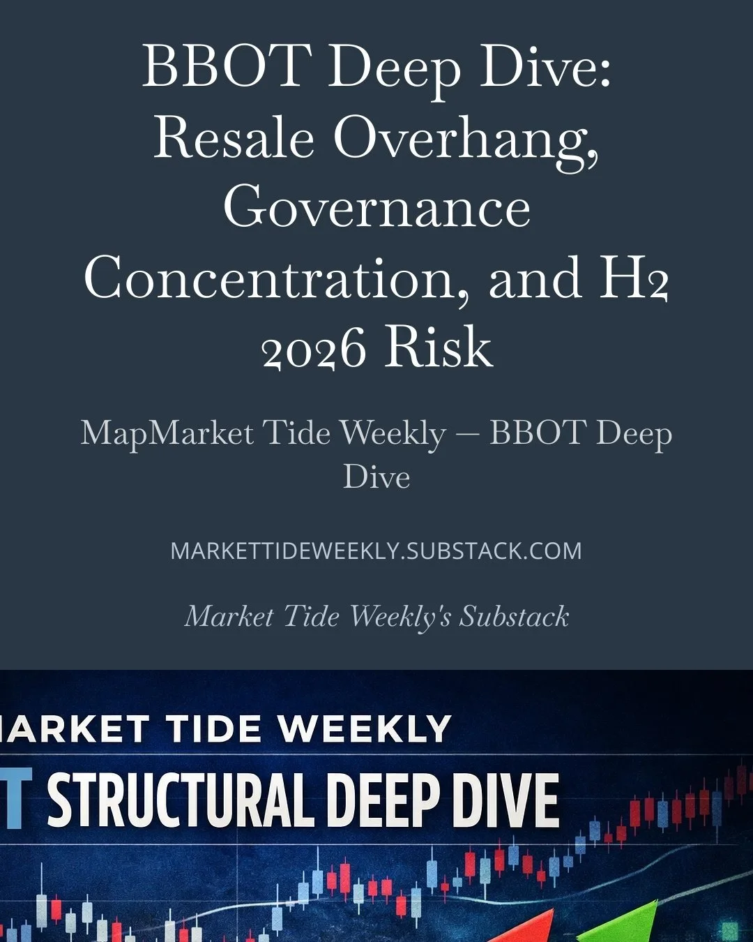 A filings‑first look at BridgeBio Oncology Therapeutics&rsquo; public‑market architecture: 78.8% resale overhang, leadership transition, and governance concentration ahead of H2 2026 catalysts.  The full Deep Dive out tomorrow!

Market Tide Deep Dive
