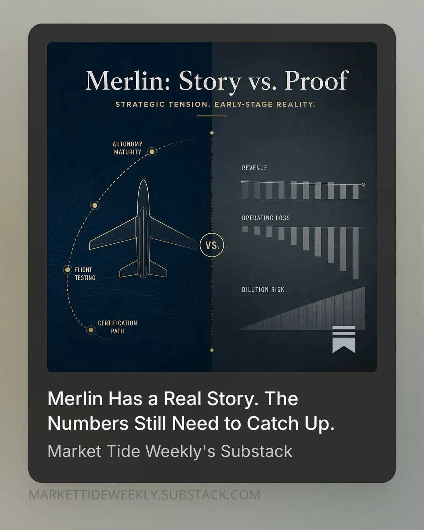 Merlin&rsquo;s filings show a company with real strategic momentum &mdash; autonomy progress, certification milestones, and defense execution.
But the numbers still haven&rsquo;t caught up.

The Deep Dive breaks down the story behind the filings.
Lin