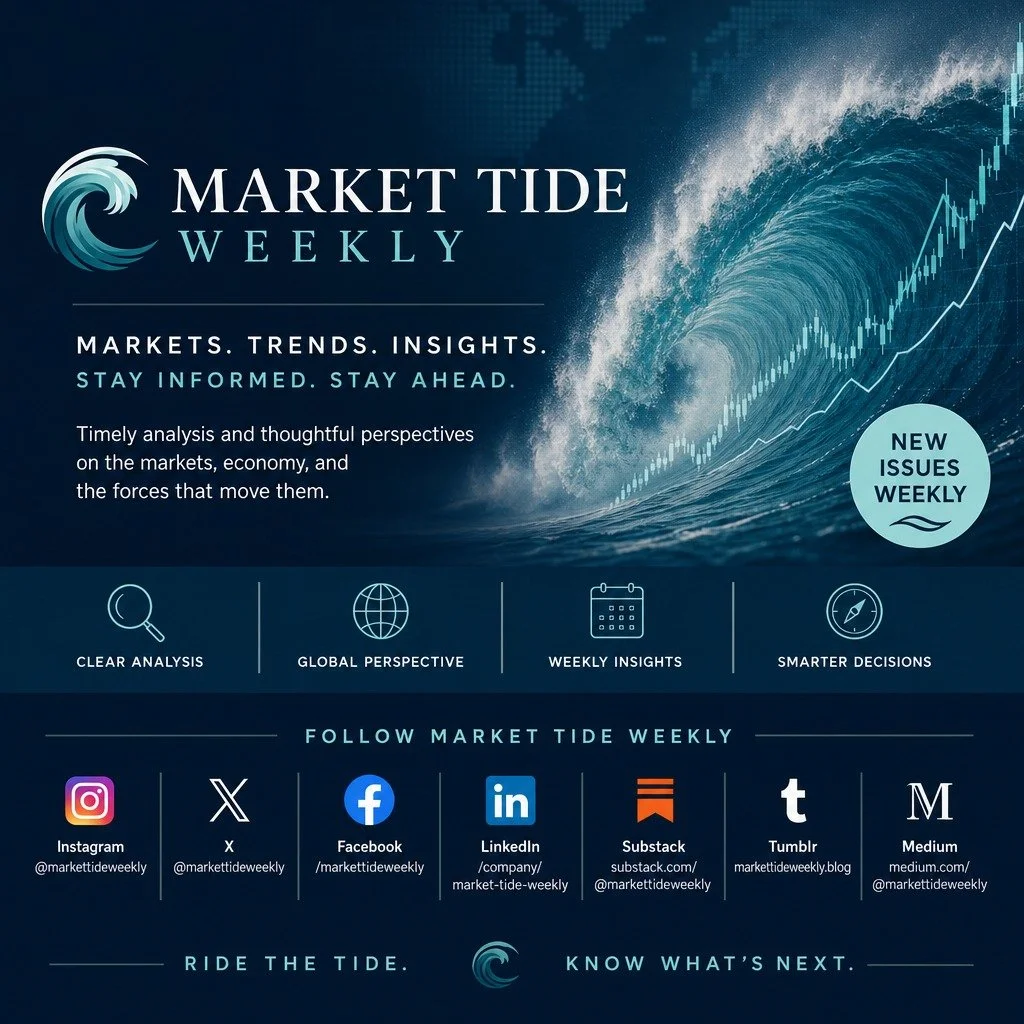 Ride the tide. Know what&rsquo;s next.
Timely analysis and thoughtful perspectives on the forces shaping the market.
🌊 #MarketTideWeekly #FinancialInsights #MarketTrends #InvestSmart #MacroView
Link in bio: markettideweekly.com/?utm_source=instagram