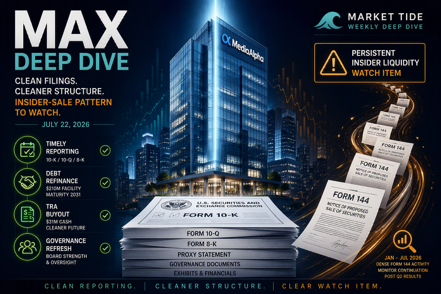 MediaAlpha’s Filings Show a Cleaner Structure — and a Form 144 Pattern Worth Watching