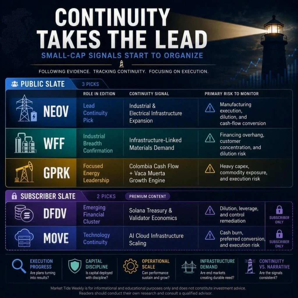 Continuity Takes the Lead as Small-Cap Signals Start to Organize