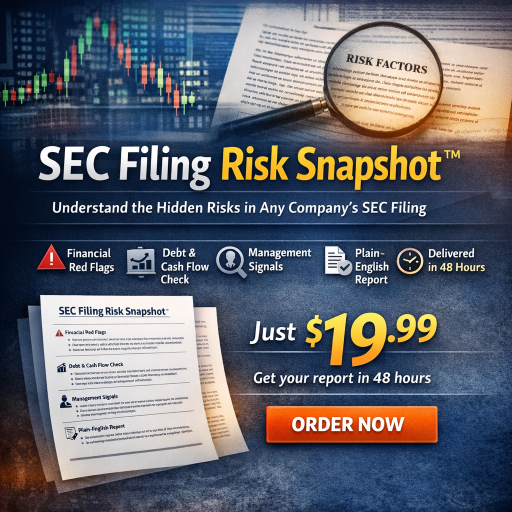 Get an SEC Filing Risk Snapshot™