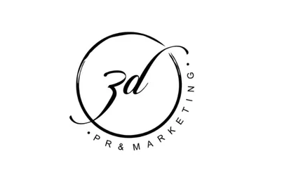 Logo for 3d PR & Marketing featuring a stylized
