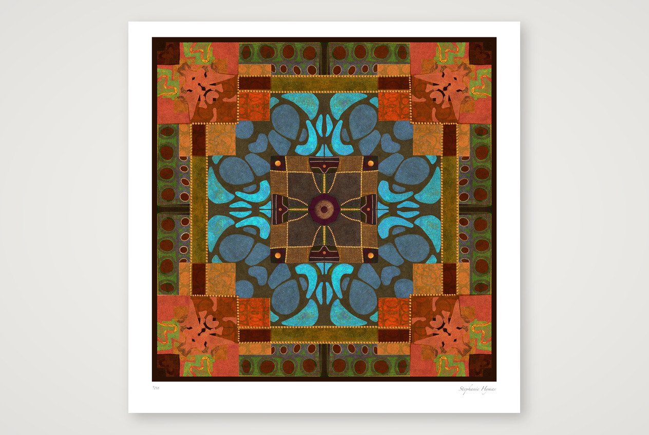 The Hidden Courtyard limited edition fine art print by Stephanie Hymas, showing the artist’s signature and edition number.