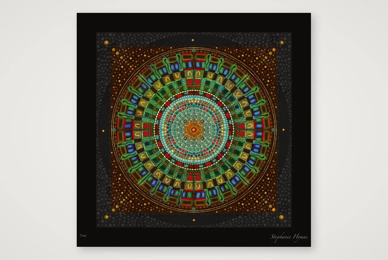 Primordial limited edition fine art print by Stephanie Hymas, showing the artist’s signature and edition number.