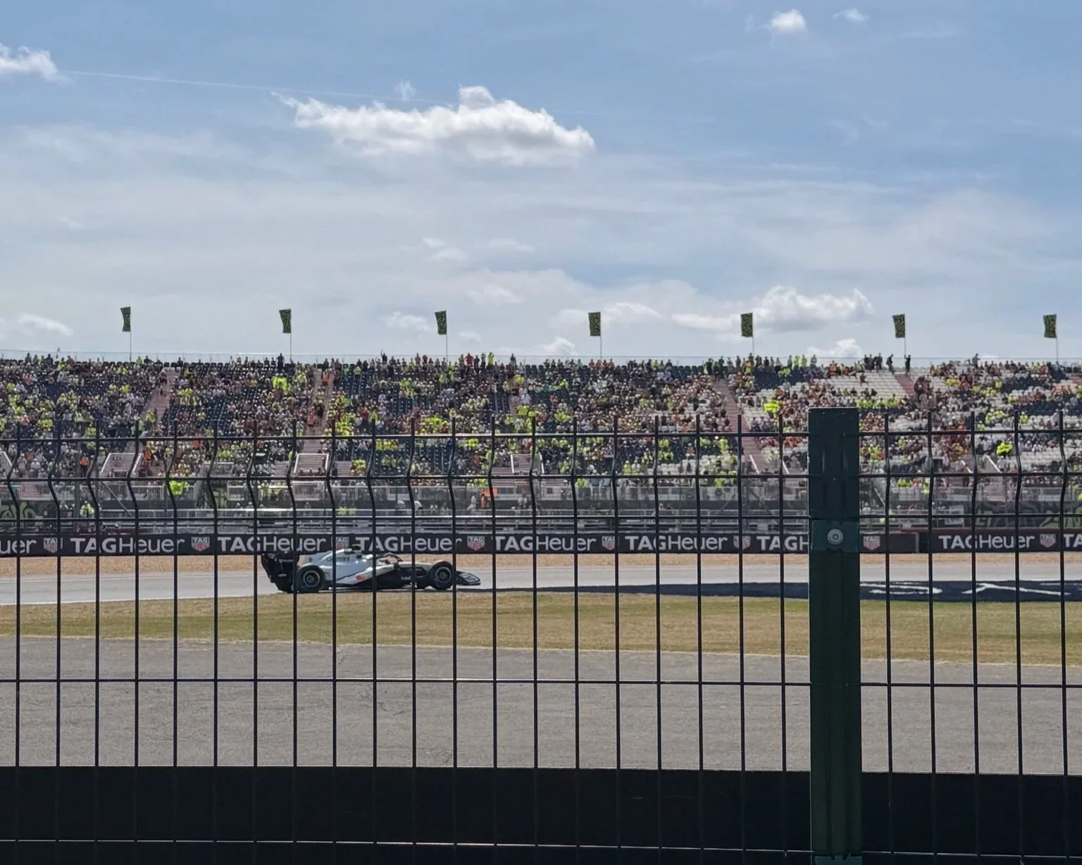 Silverstone Paddock Club trackside viewing McLaren Lando Norris and the Lando Stand