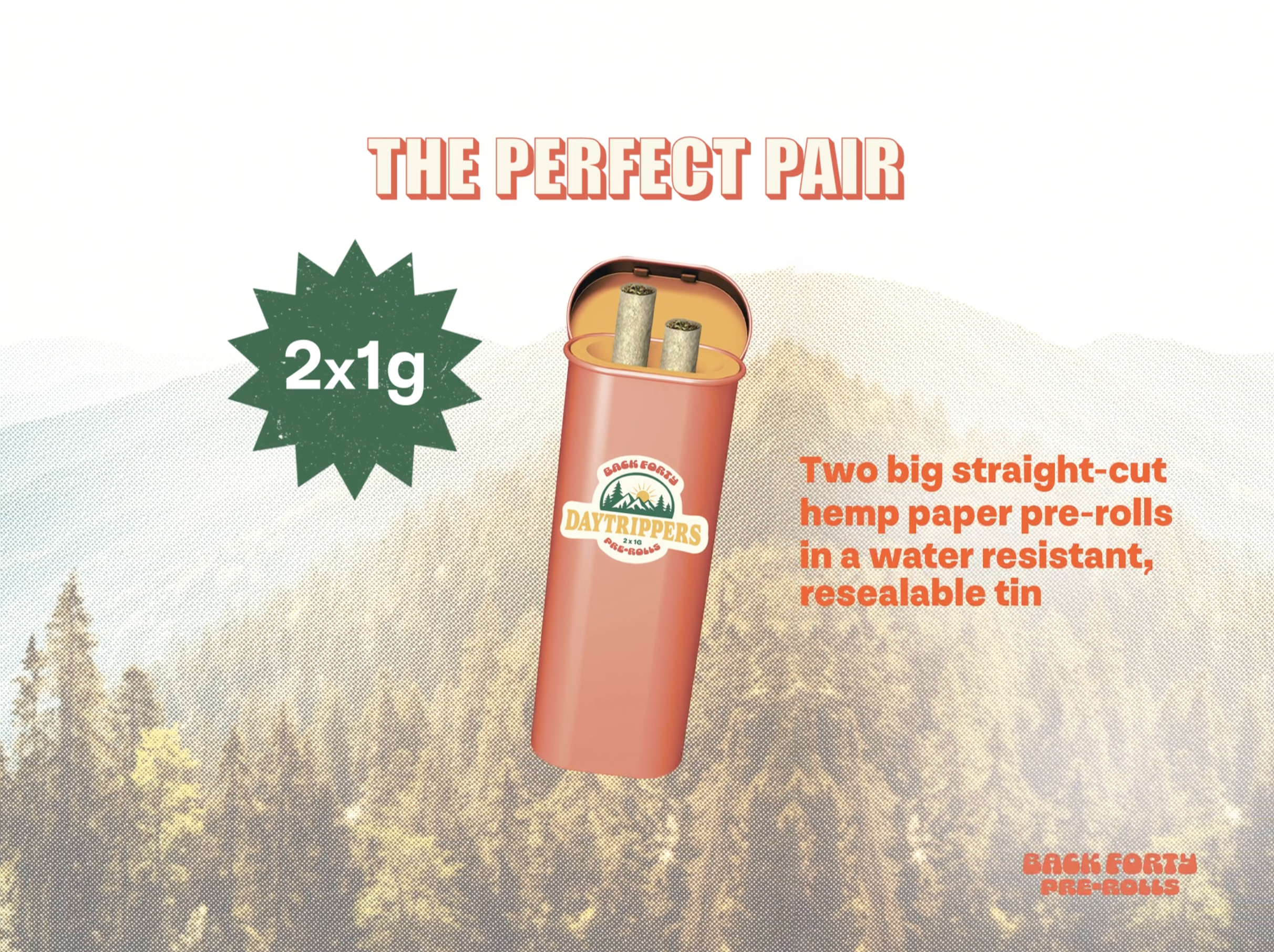 Daytrippers Pre-Rolls showcased with product features and description