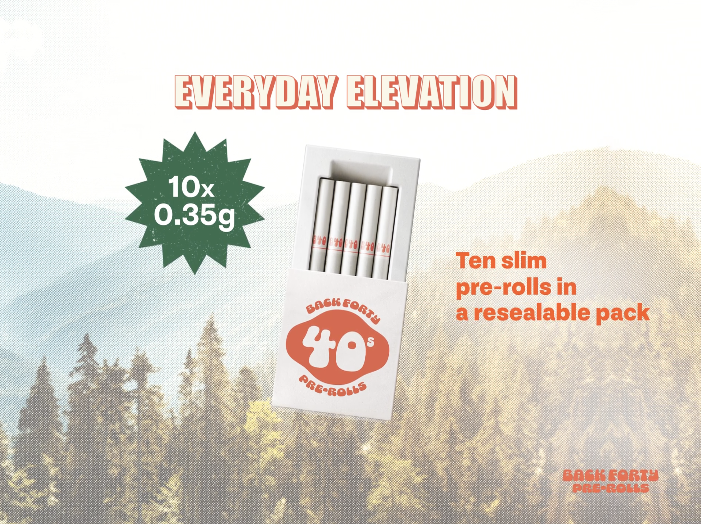 40s Pre-Rolls showcased with product features and description