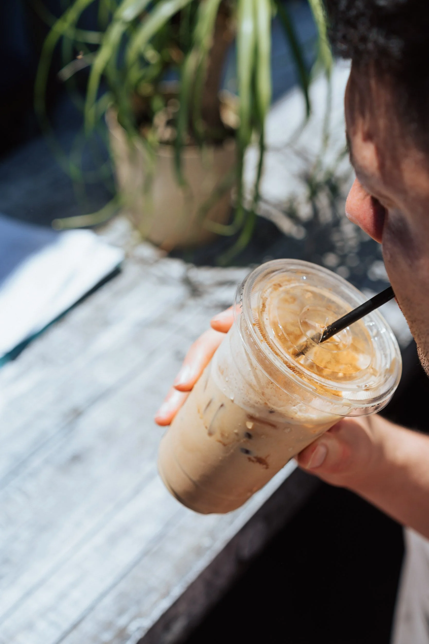 Café photography in Palm Springs natural light aesthetic