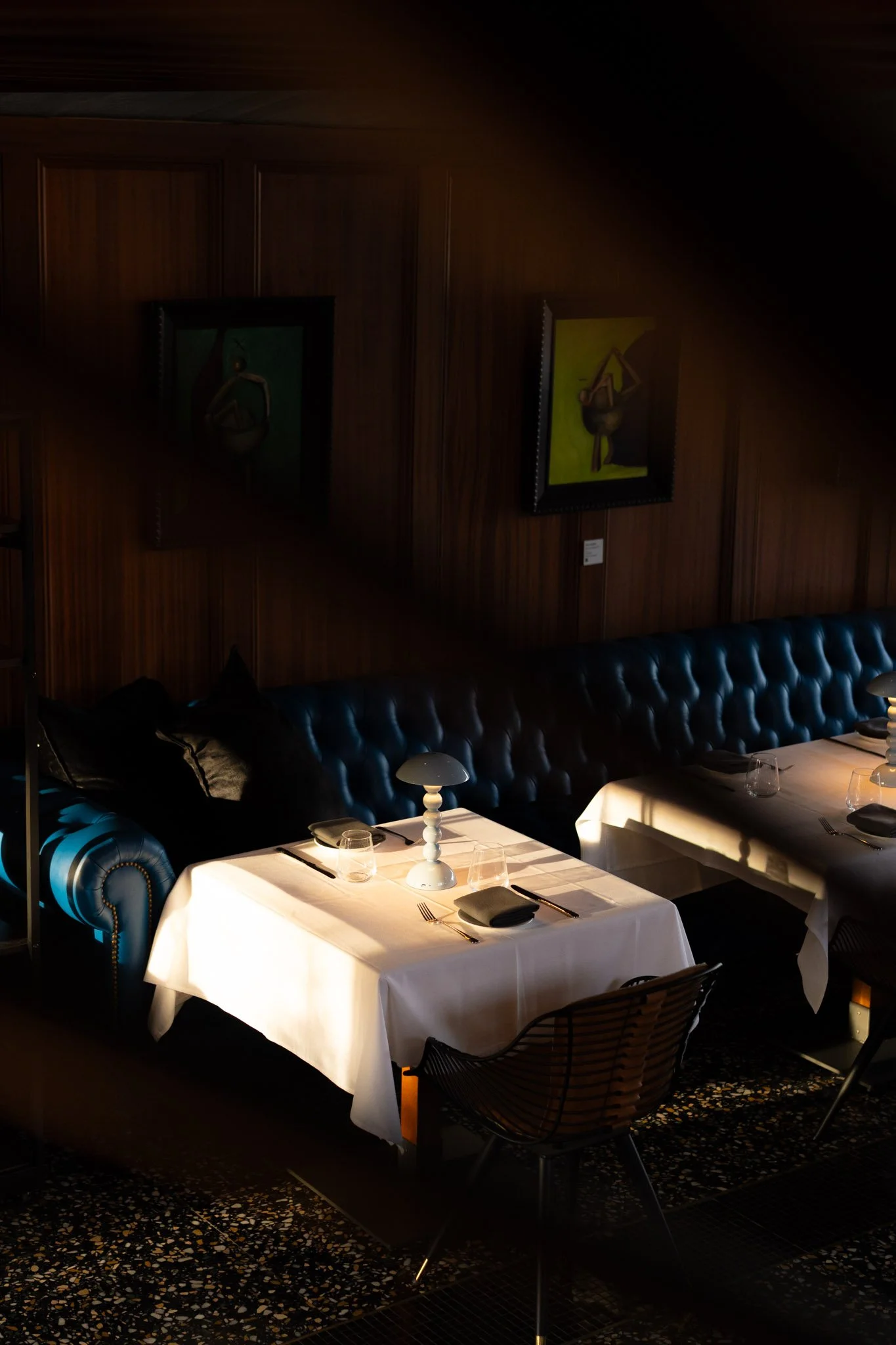 Palm Springs restaurant photography interior and atmosphere