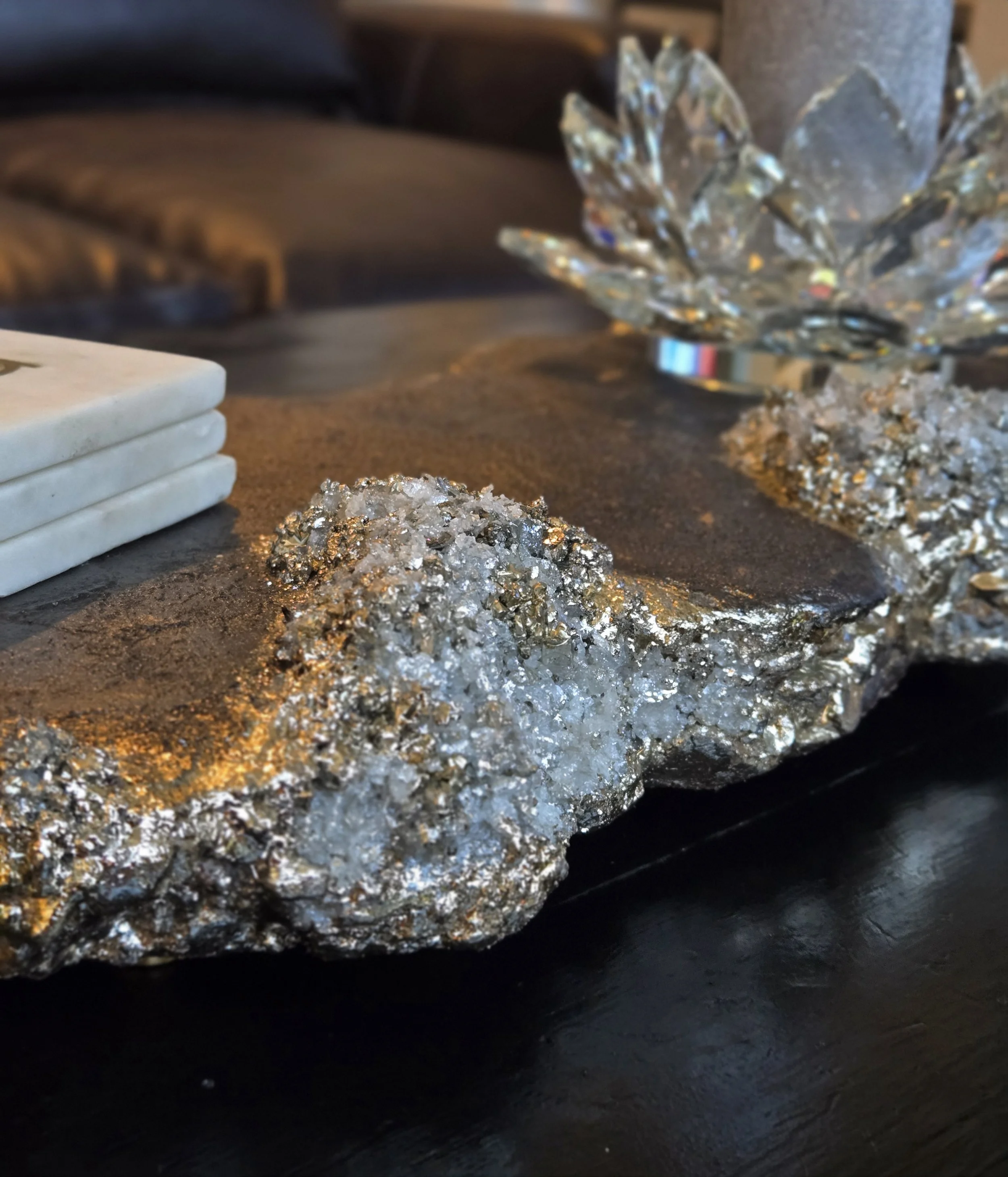 Coming Soon | Concrete Druzy Quartz Tray
