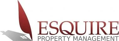 Esquire Property Management logo with a stylized red quill pen
