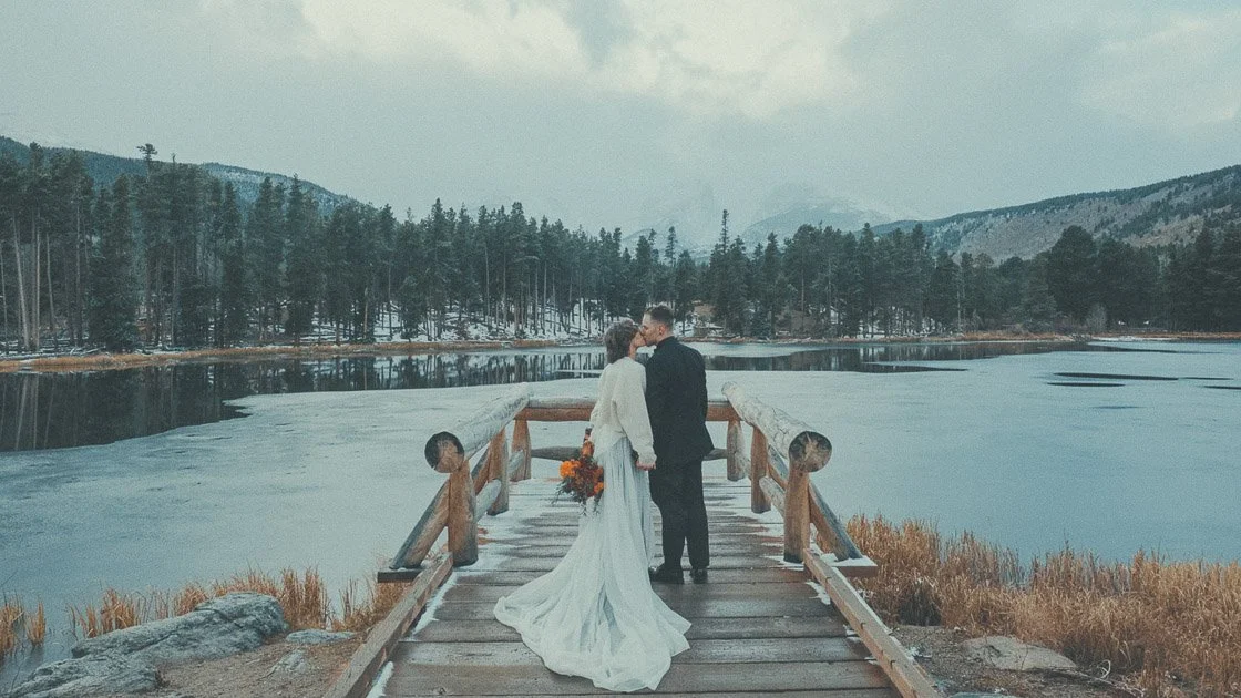 Snowy Halloween Elopement in Rocky Mountain National Park