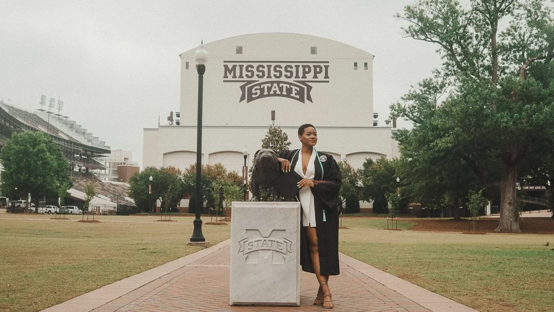 Spring Morning Graduation Portraits at Mississippi State