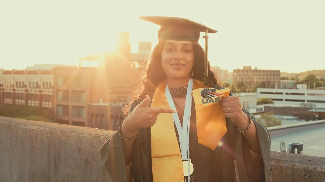 Spring UAB Graduation Portraits in Downtown Birmingham, Alabama