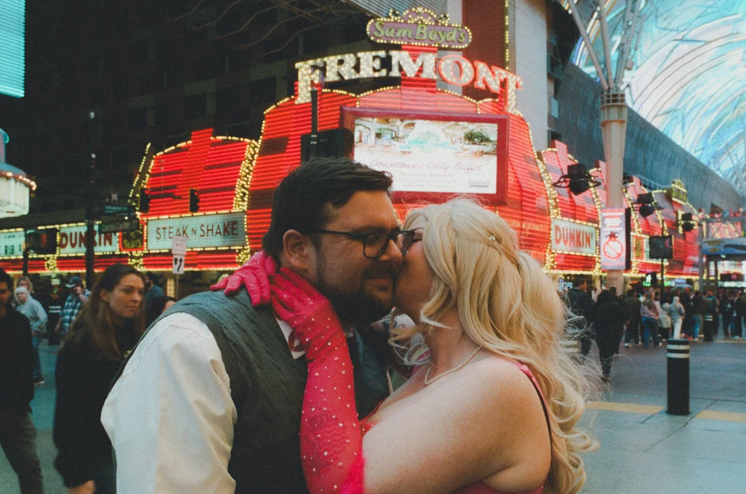 Fremont Street Las Vegas Nevada Elopement Photography