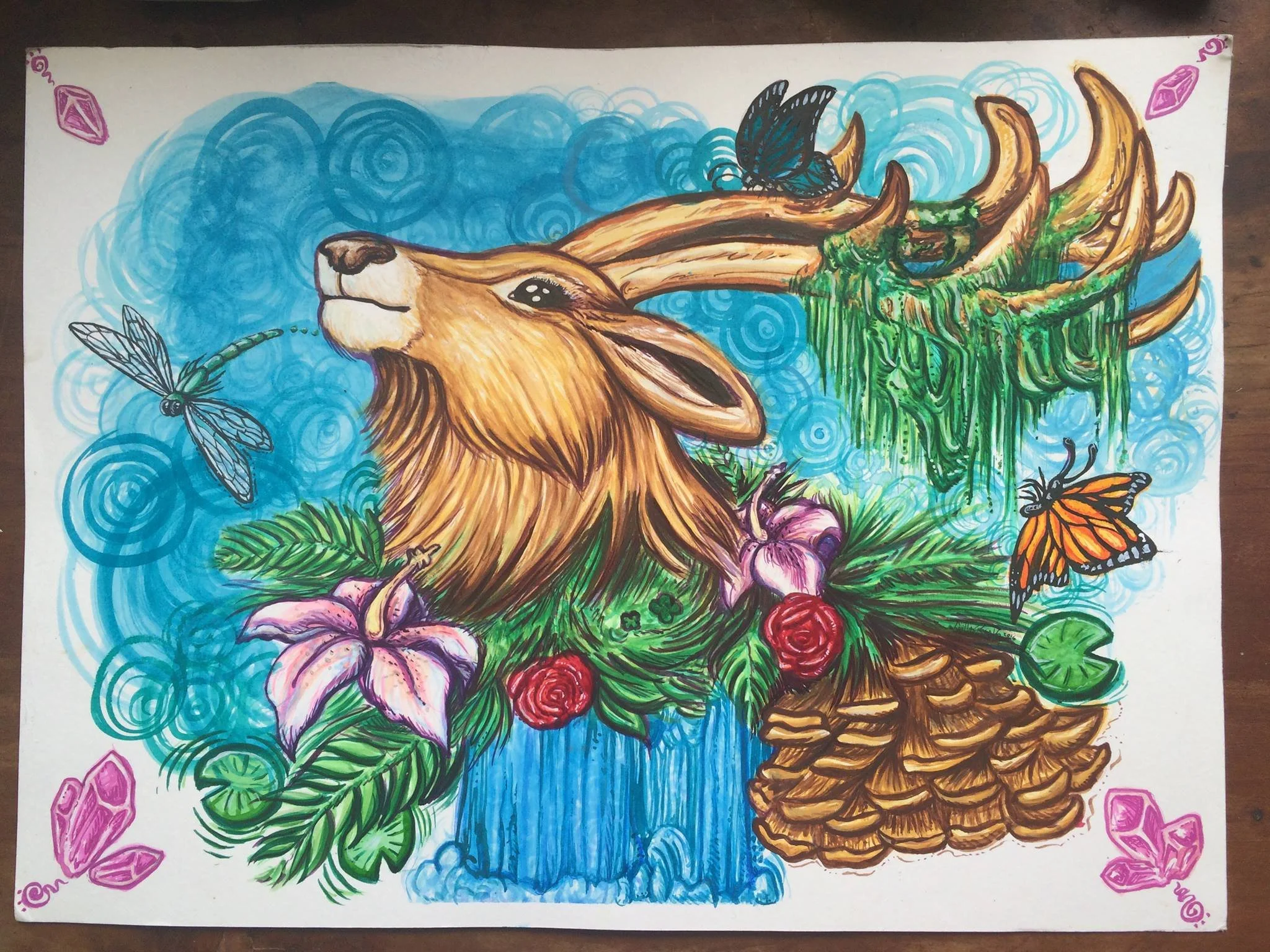 "Forest Prince"
12x18inch India Ink and Watercolor on Cold pressed paper
In Private Collection