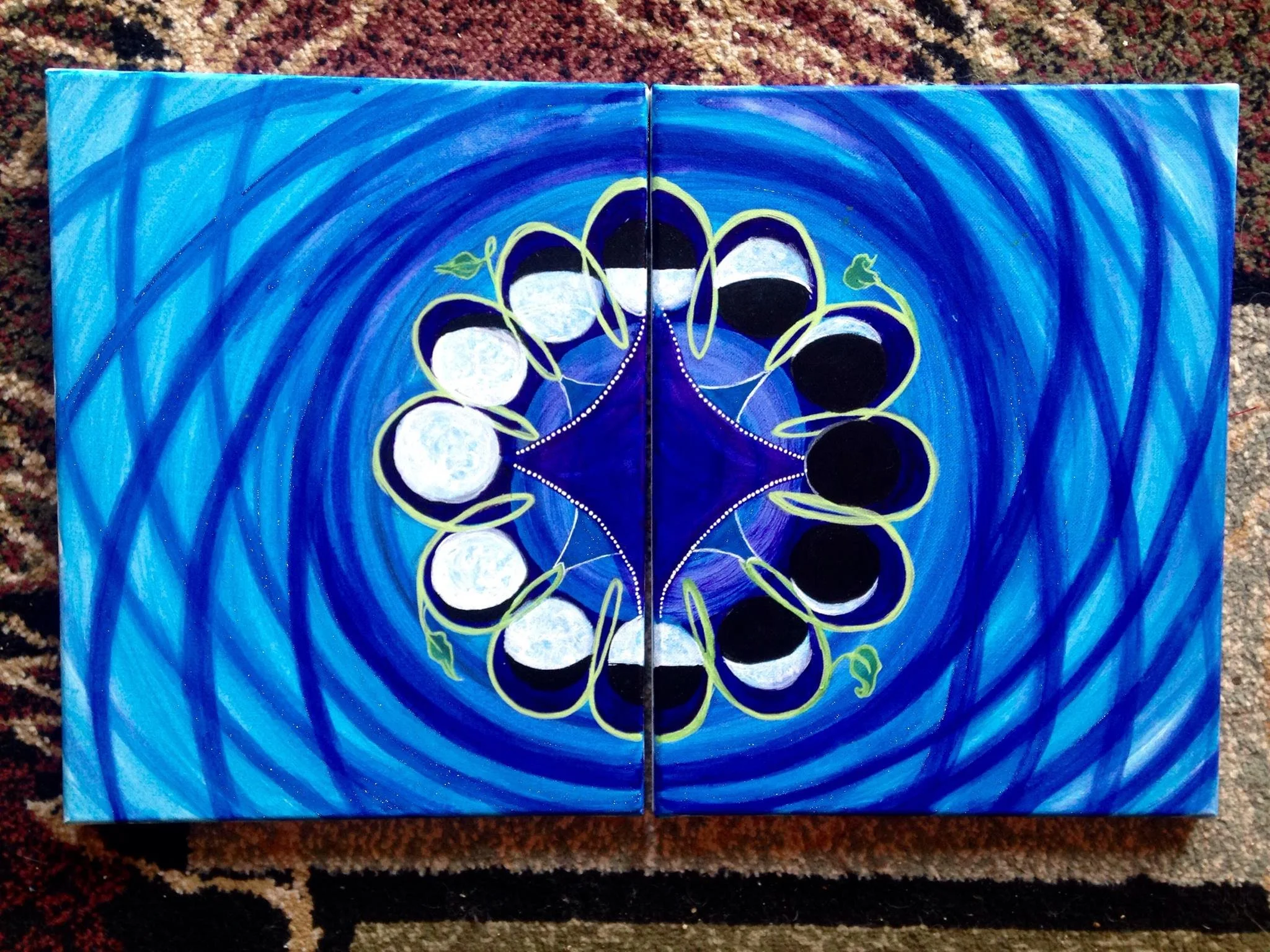 Custom Couples Canvas
Two 9x12inch canvases
Acrylic Paint
In Private Collection