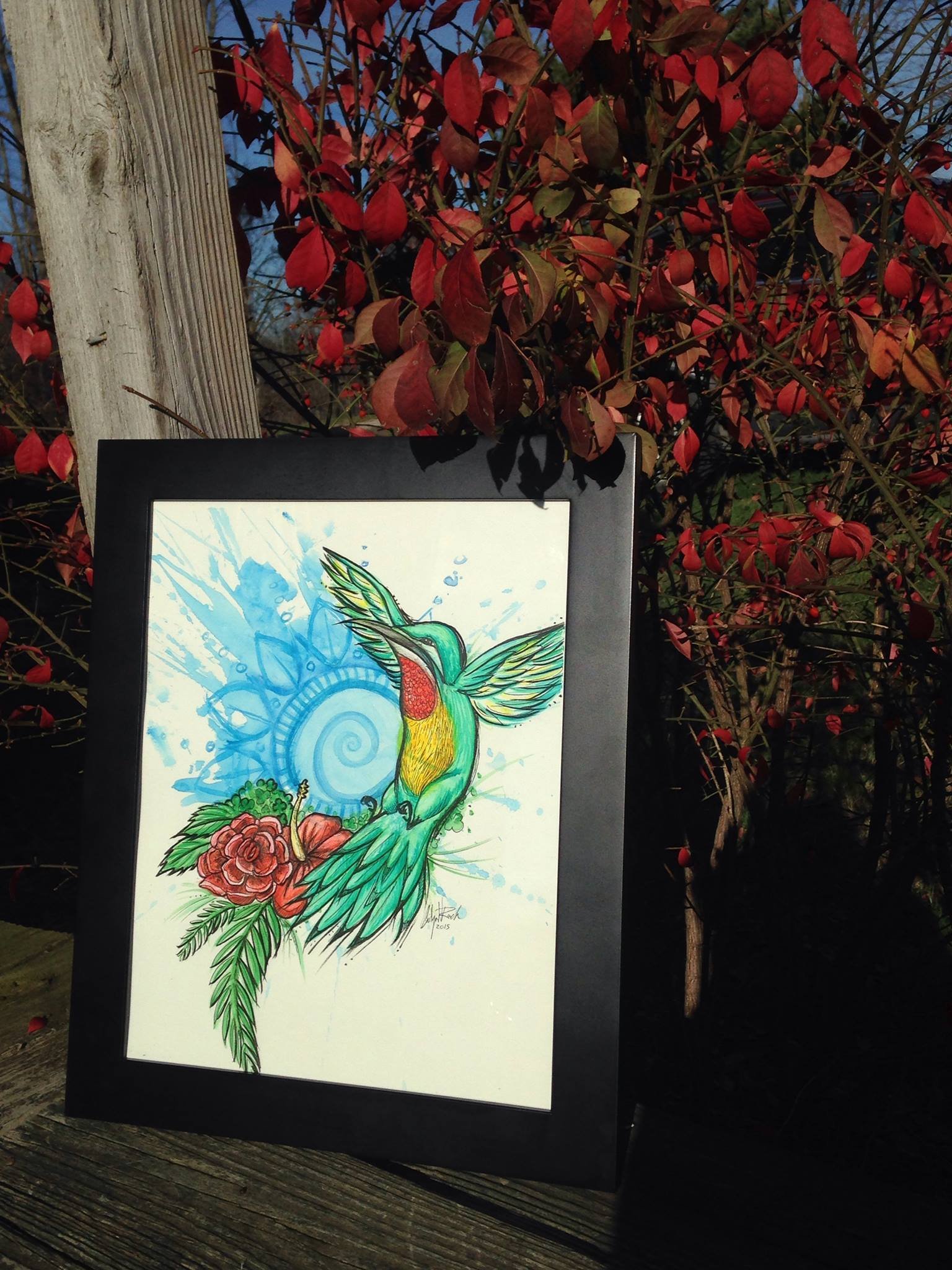 "Folk Fest Love"
Live Painted at a Benefit House Show in Athens Ohio. Painting was auctioned off at the end of the night
11x15inch cold pressed paper
Mixed Media, Watercolor and Ink
In Private Collection