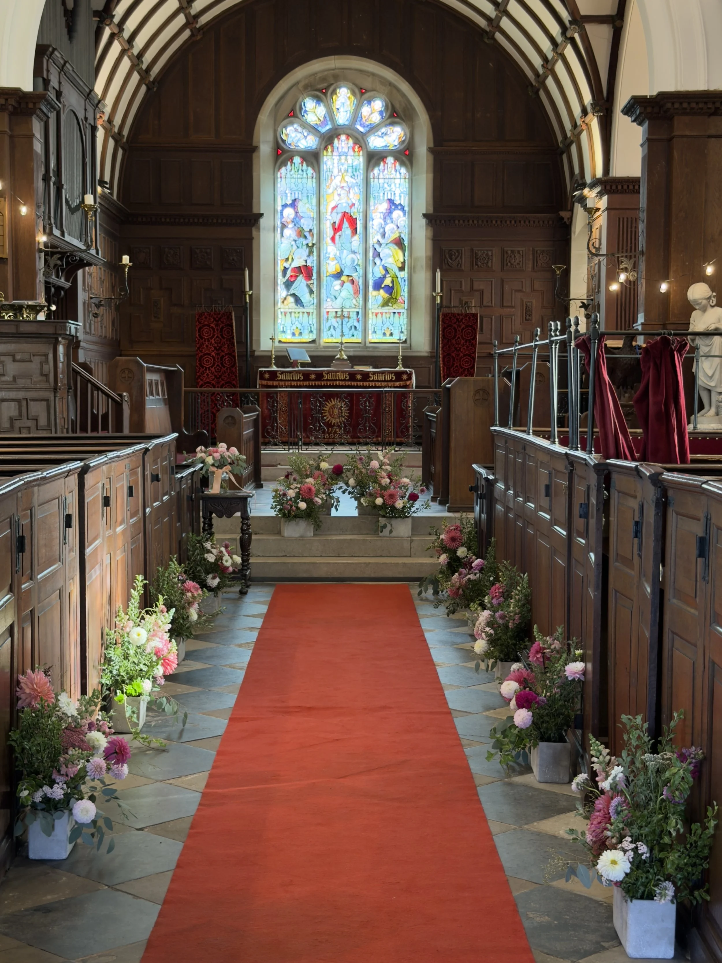 Church wedding flowers Shropshire