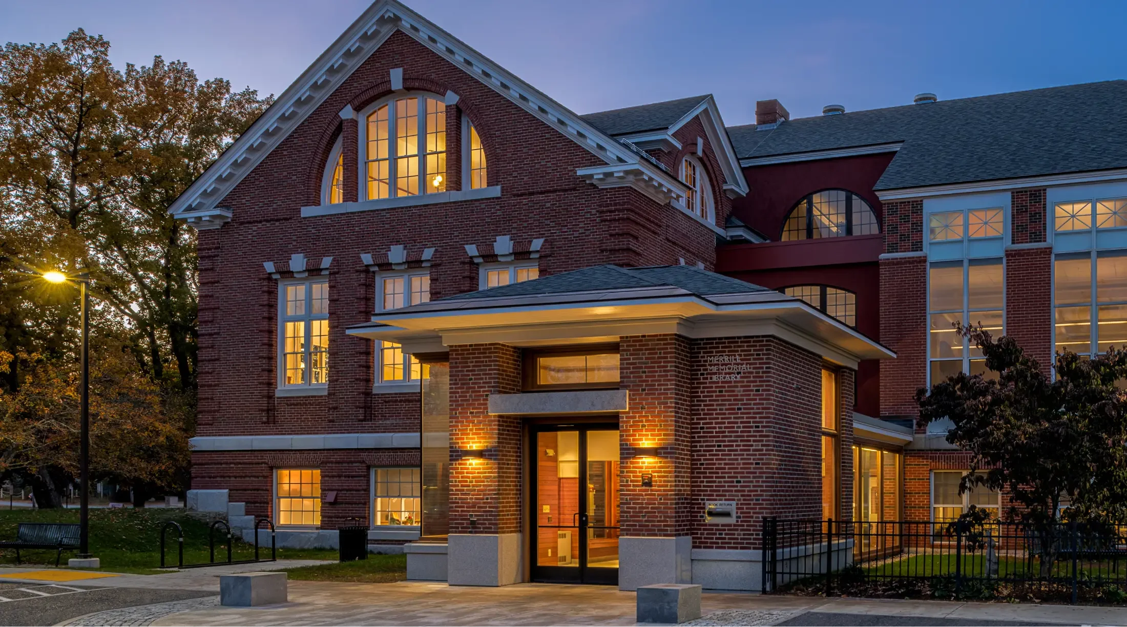 Merrill Memorial Library in Yarmouth Maine