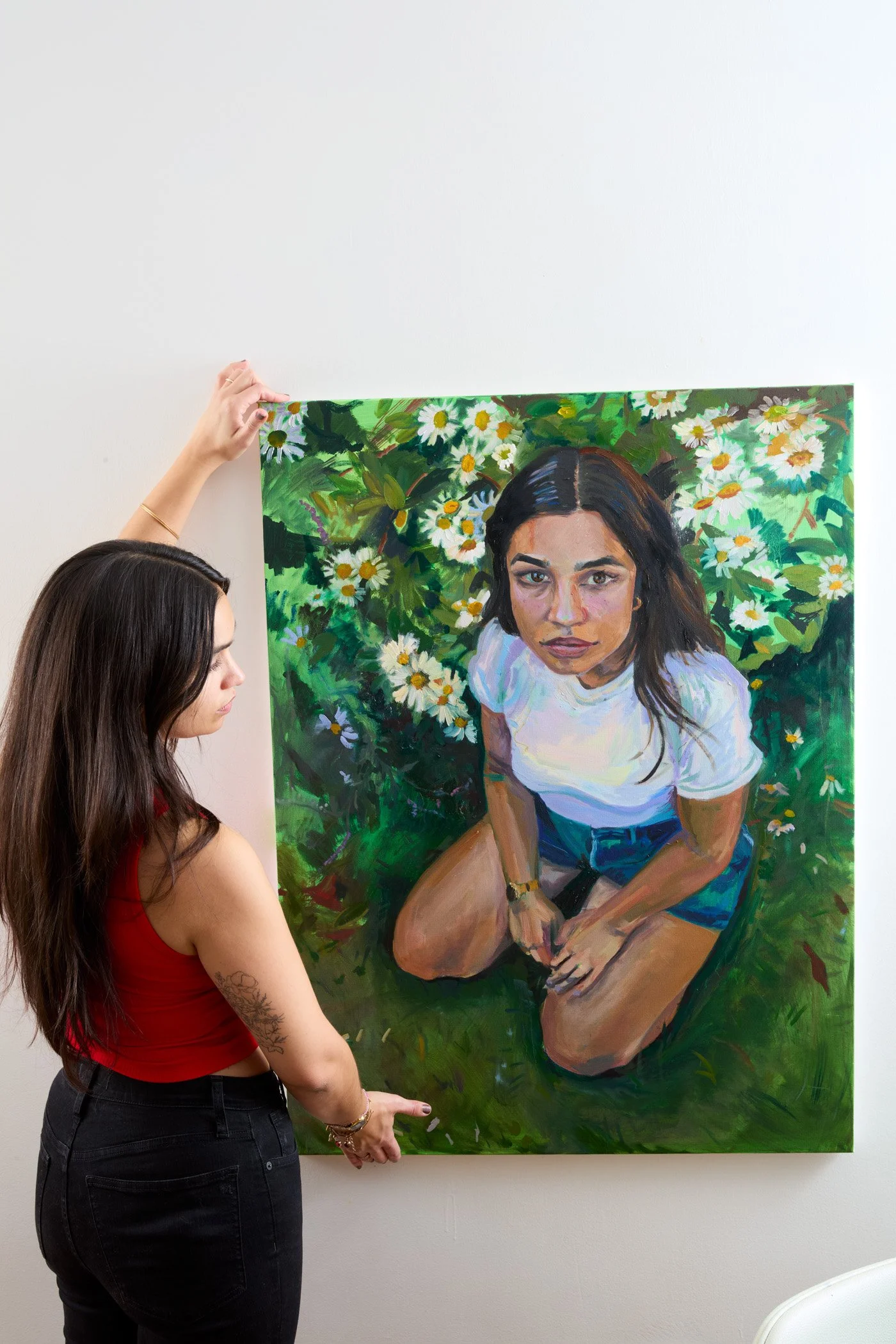 Zara Woodhead, Oil Painting, Dasies, 1, flowers, art, oil paint