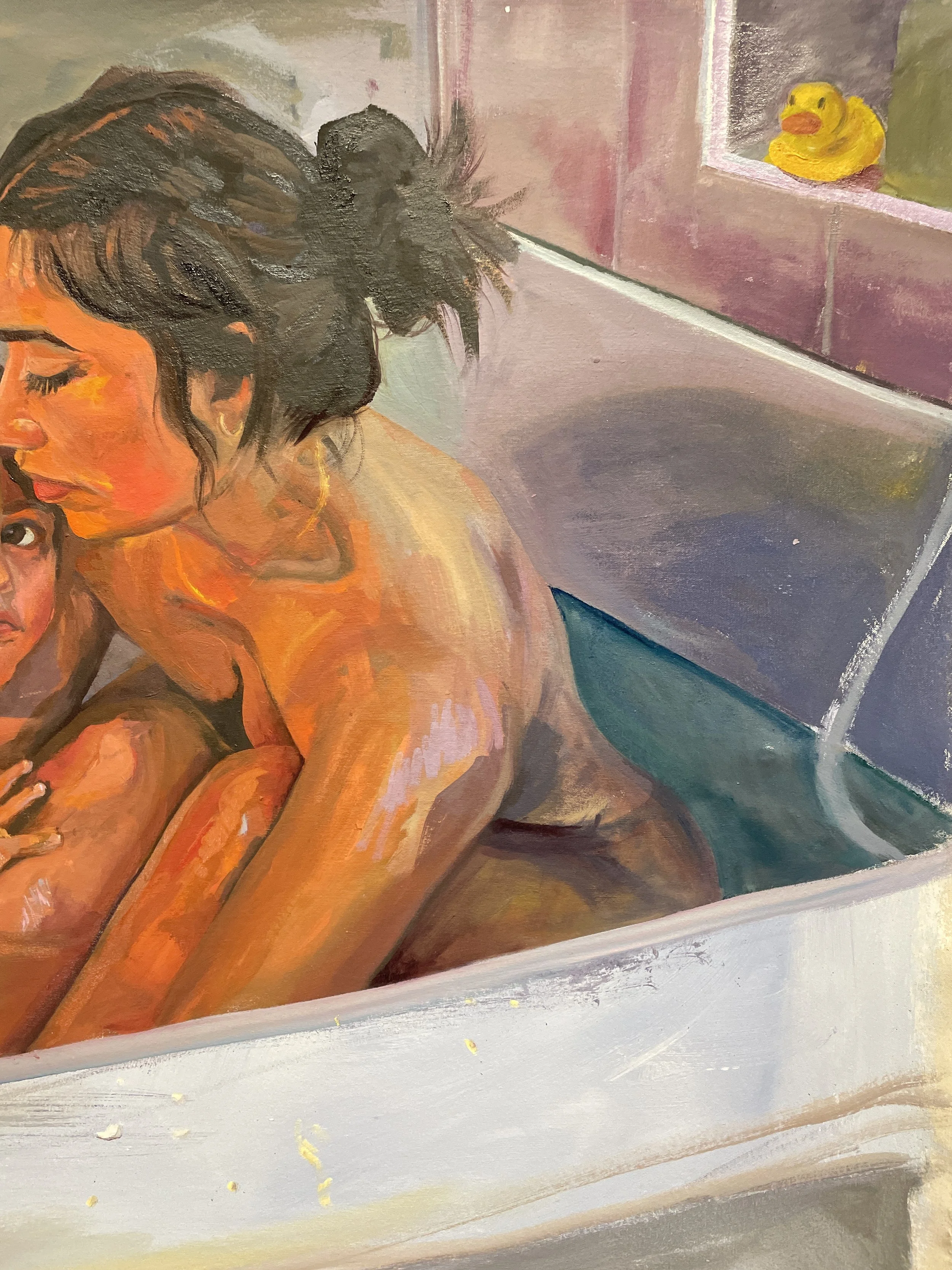 Zara Woodhead, Oil Painting, Bath, Closeup, art