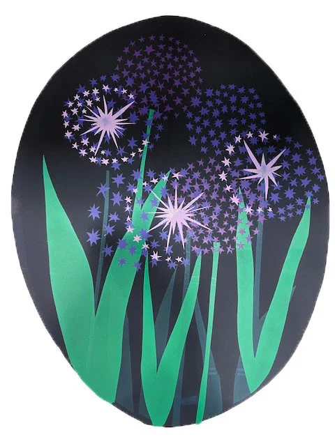 Zara Woodhead, Alliums, Printmaking, Flowers