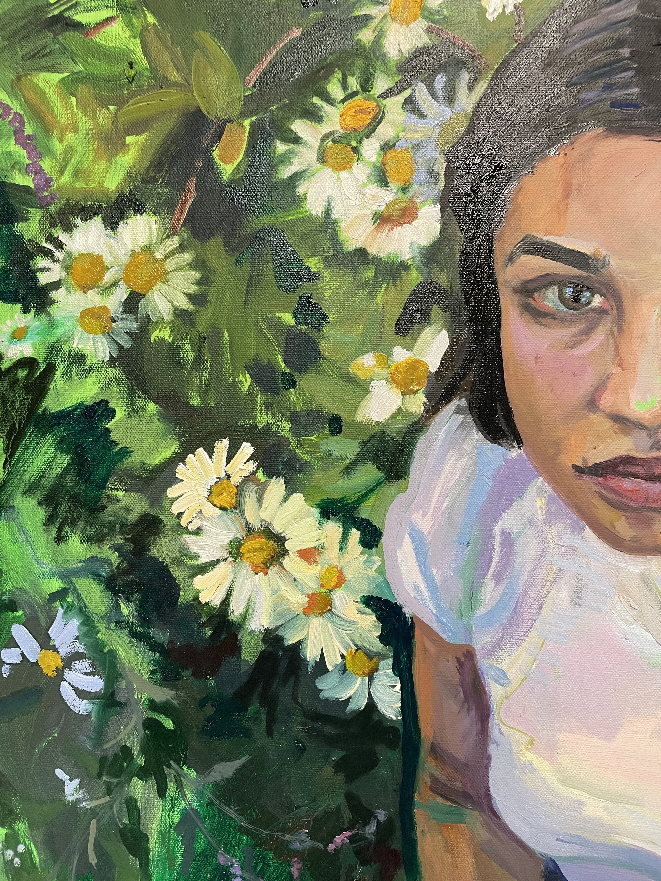 Zara Woodhead, Oil Painting, Dasies, flowers, art