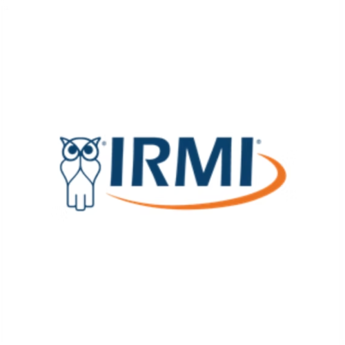 IRMI logo featuring an owl and the letters 'IRMI' with an orange swoosh.