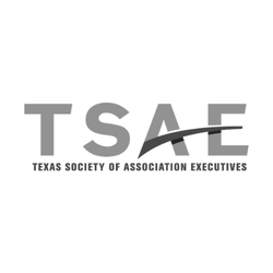 Logo of the Texas Society of Association Executives featuring the initials TSAE and a stylized swoosh.