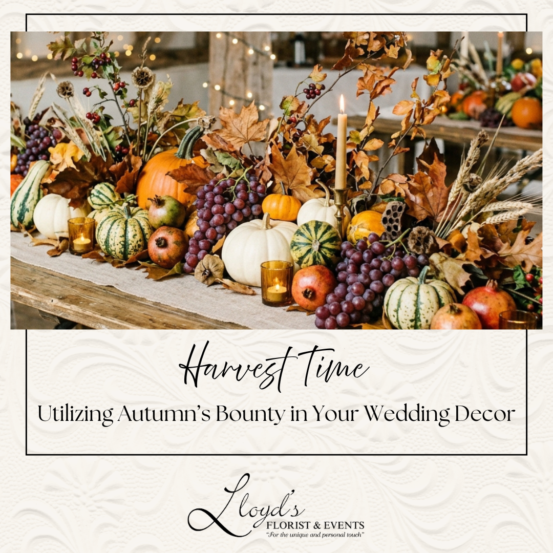 Harvest Time: Utilizing Autumn’s Bounty in Your Wedding Decor