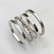 3 Sterling Stack Rings