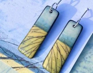 Enameled Earrings