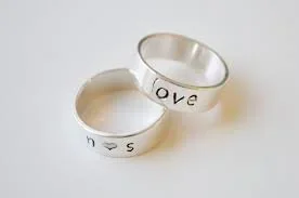 Stamped Initial Ring