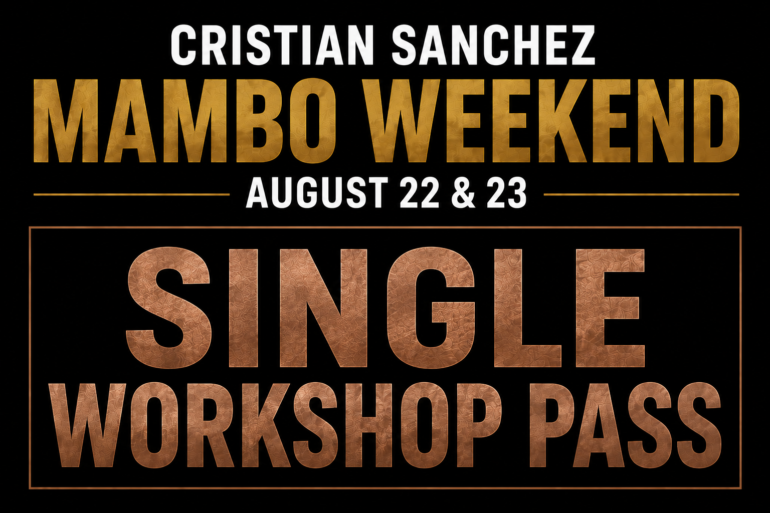 Mambo Weekend | Single Workshop Pass