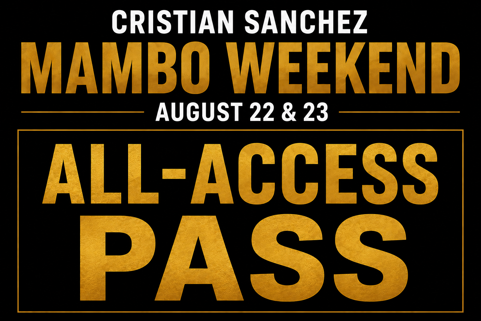 Mambo Weekend – All-Access Pass