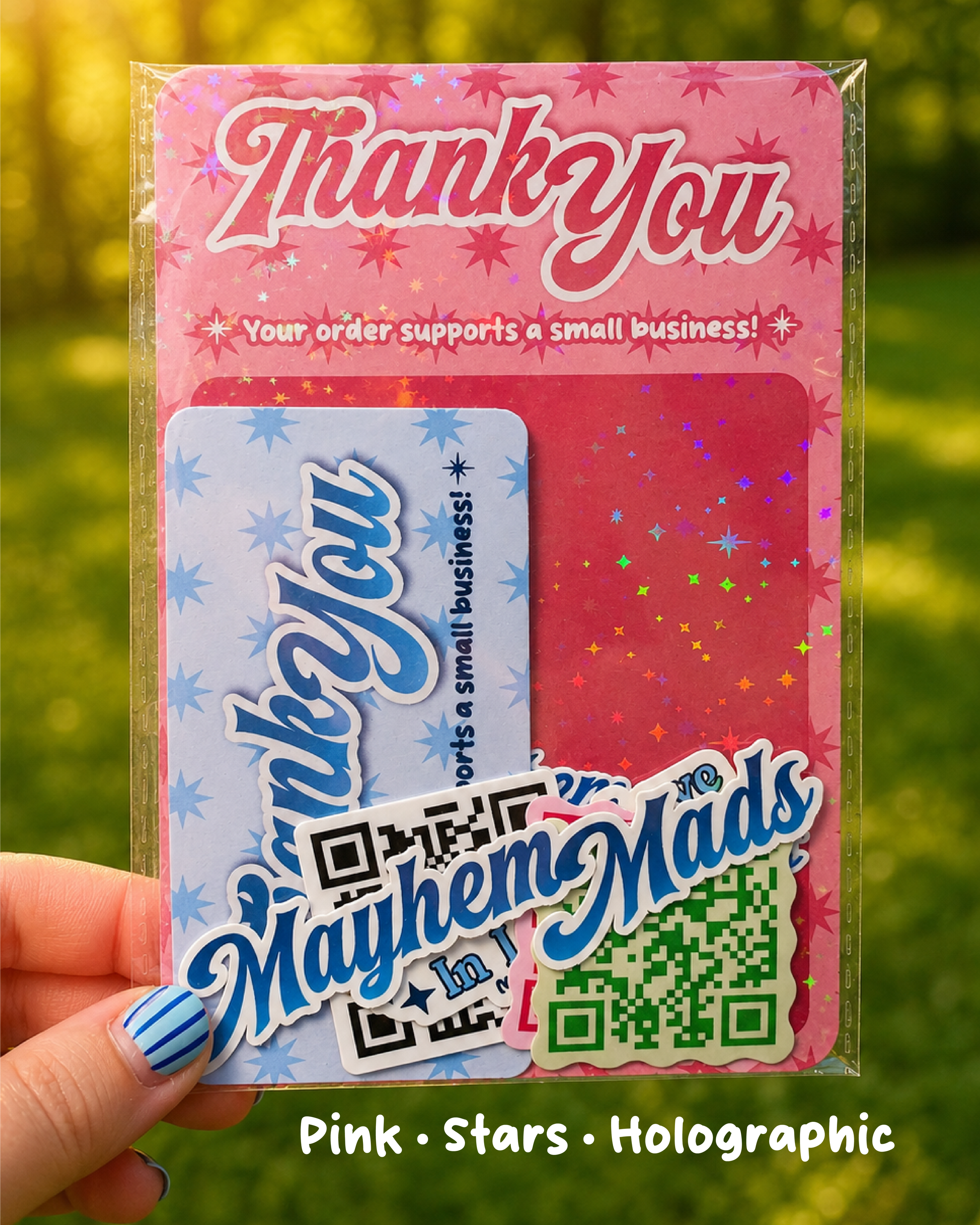 Pink Stars Holographic Backer.png