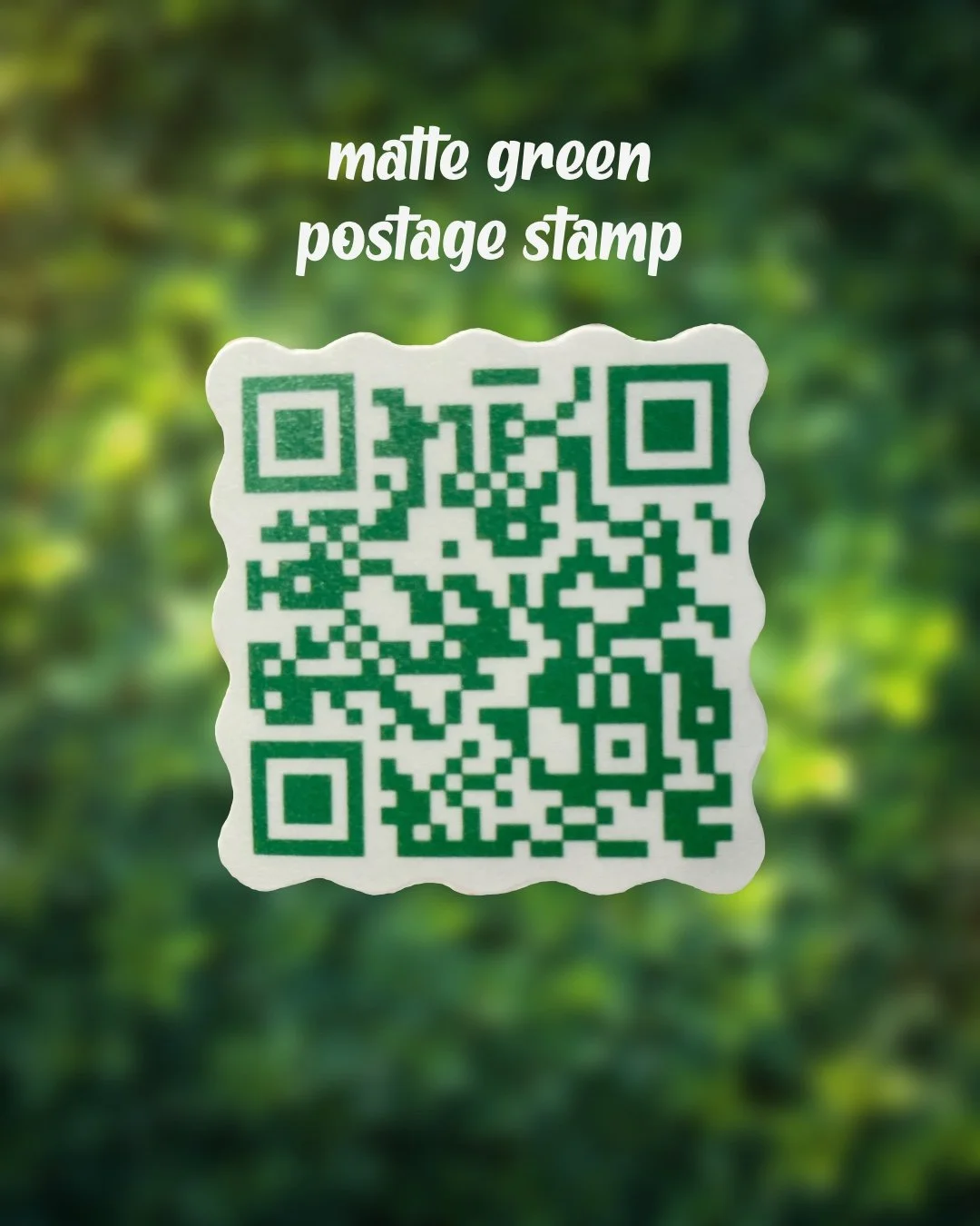 QR Code Green Postage Stamp.JPG