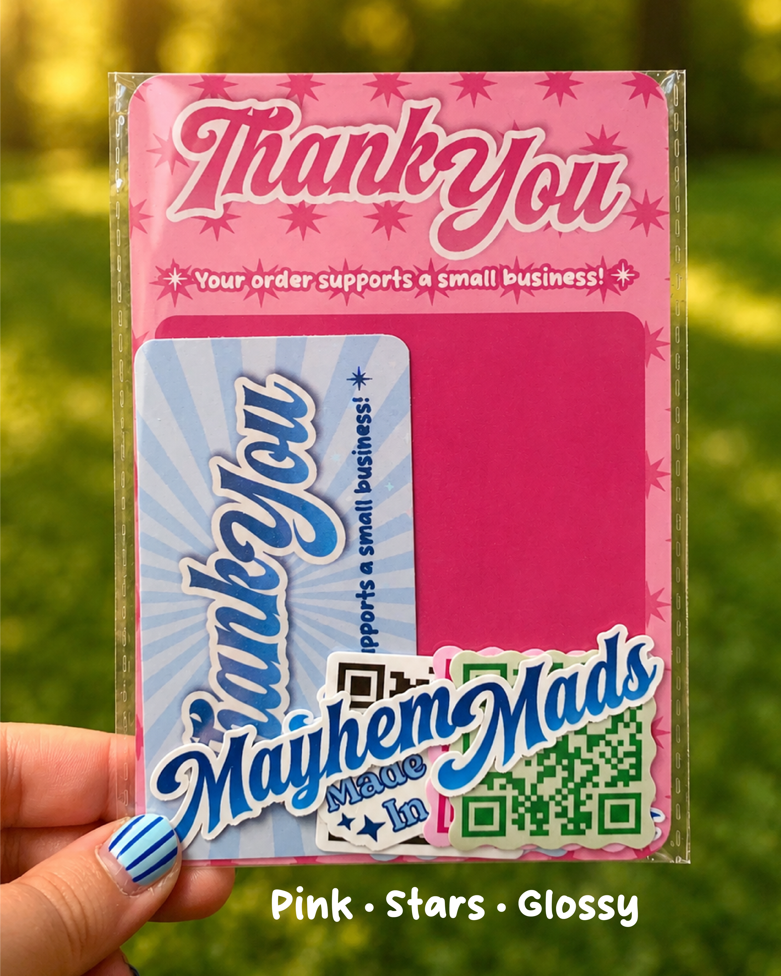 4"x6" Thank You Backer • Pack of 12