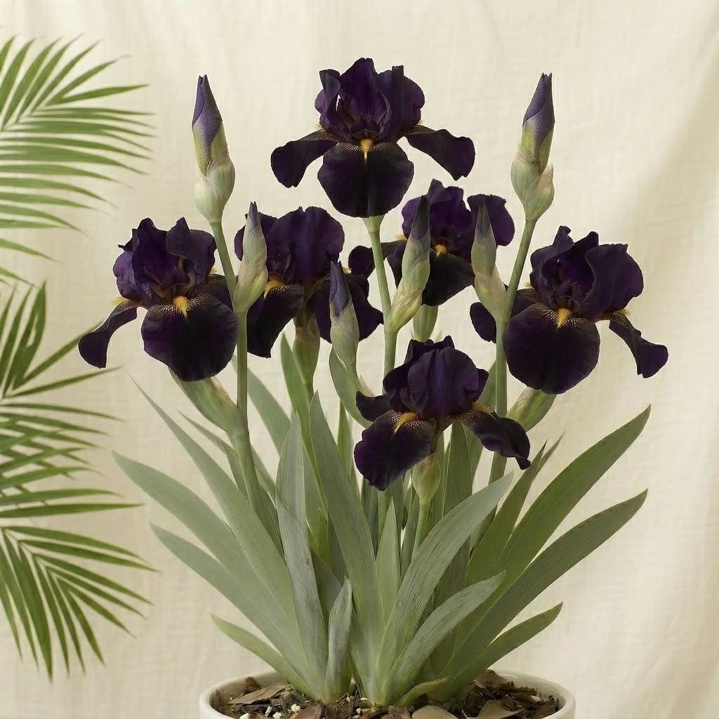 LOUISIANA IRIS 'BLACK GAMECOCK'