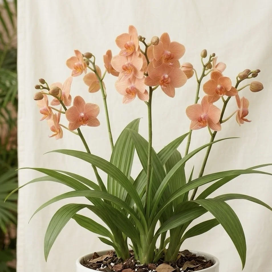 TROPICAL GROUND ORCHID 'PEACH TANGELO'